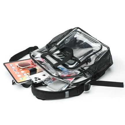 Stadium Approved Clear PVC Backpack (16” laptop)