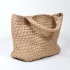 Handmade PU Leather Woven Tote Bag With Clutch Wallet (M size)